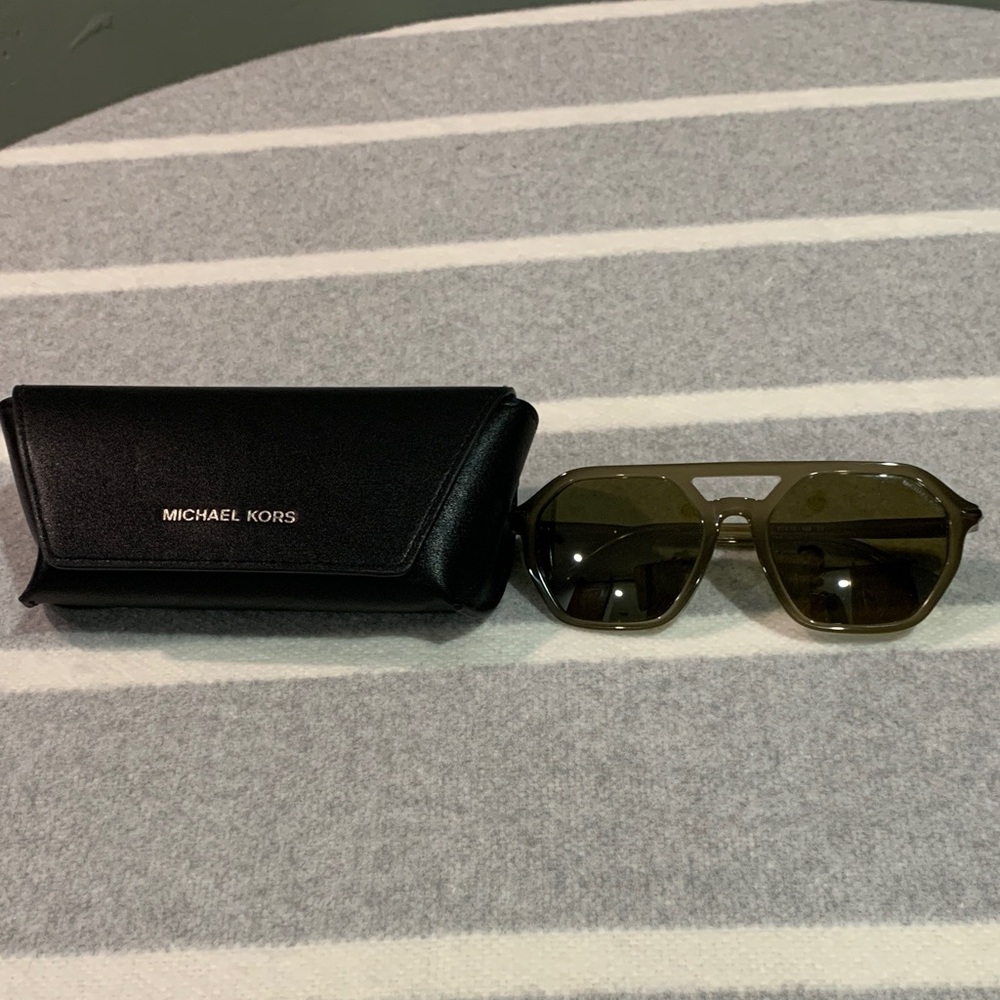 Michael Kors Black and Gold Sunglasses with Case